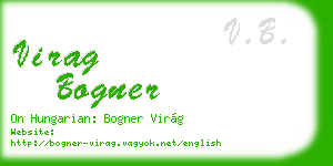 virag bogner business card
