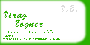 virag bogner business card